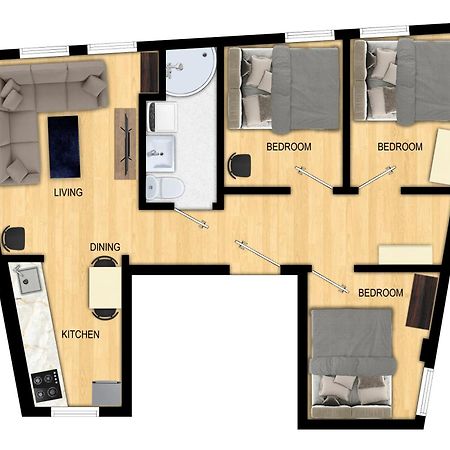 Family Friendly 3Br - Quiet Area - Behind Bryggen Apartment Берген Екстериор снимка